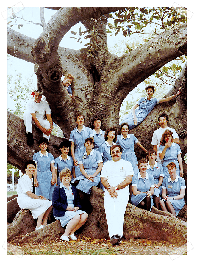Trainee nurses from group 851, graduating in 1988. image credit: 1988 WCHN History and Heritage.