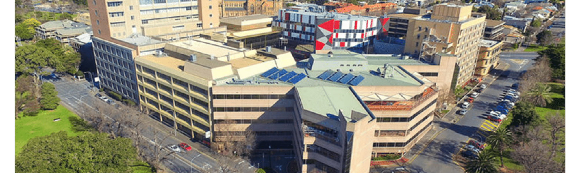 The current Women's and Children's Hospital pictured from above, in North Adelaide.