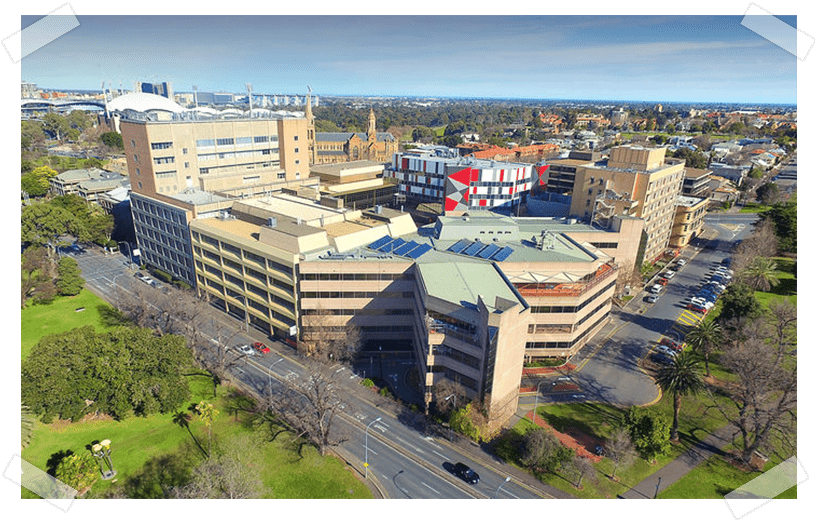 The current Women's and Children's Hospital pictured from above, in North Adelaide.
