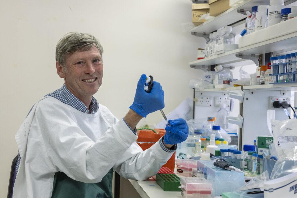 Professor Simon Barry in the Women’s and Children’s Hospital labs. (brain cancer)