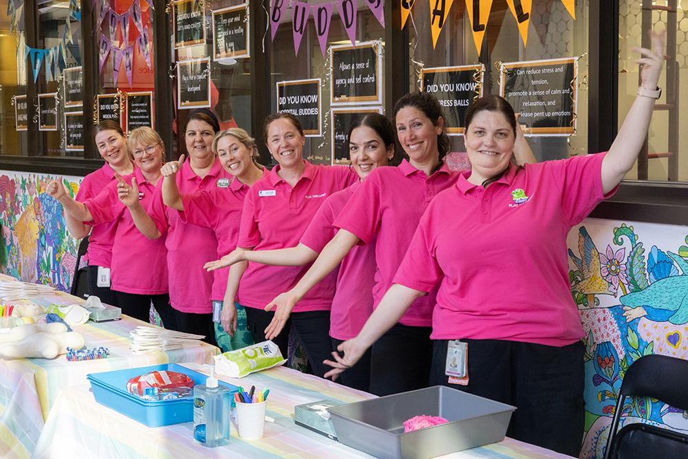 Our Play Therapy team! L-R: Mary, Linda, Marisa, Wendy, Chelsea, Angelika, Olivia and Eileen. 