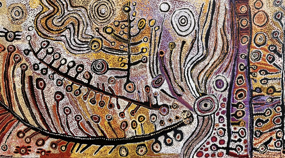 Tjunguringany, collaborative painting by all exhibition artists